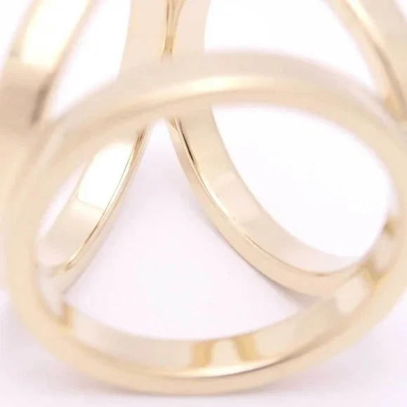 HERMES Scarf Ring Charm Light Gold Metal